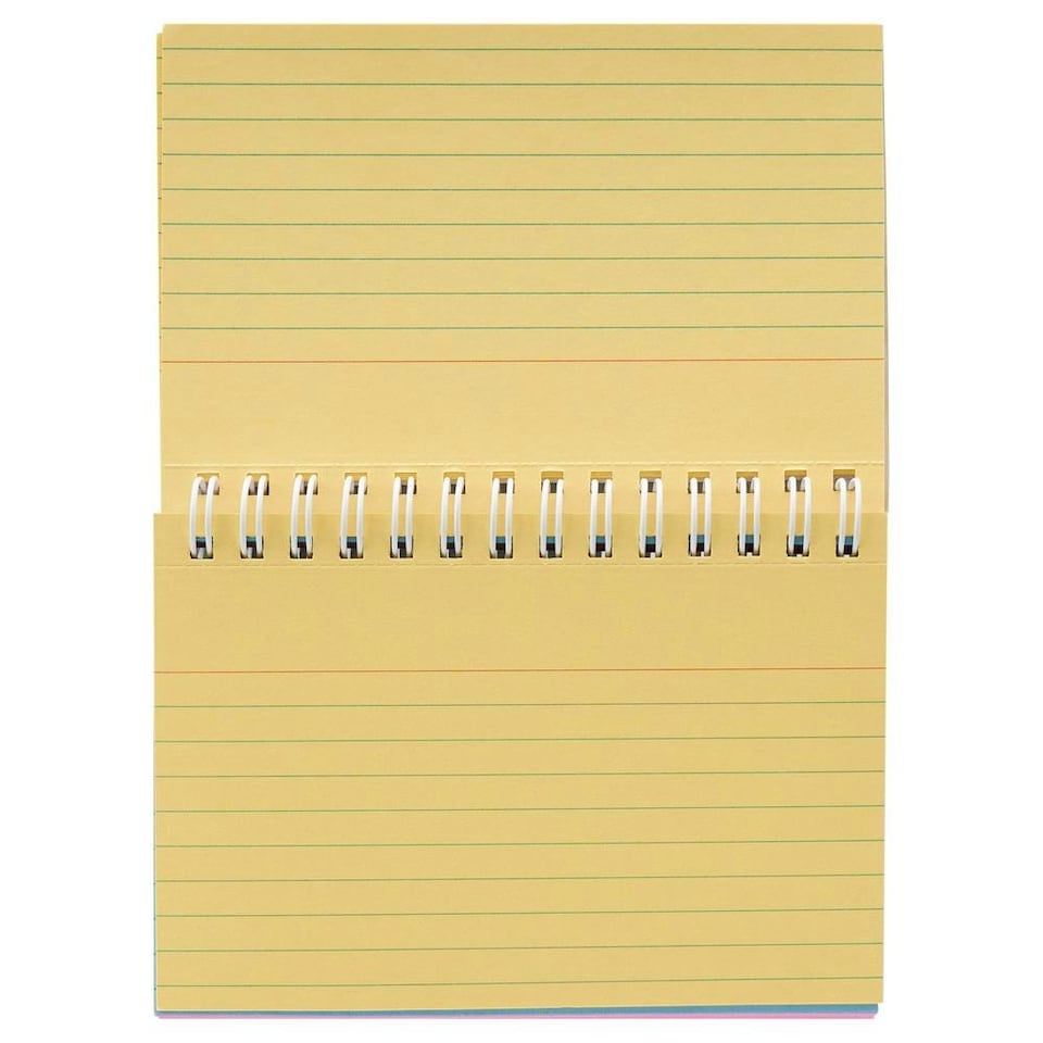 image 1 of Pack of 50 5"x3" Spiral Ruled Coloured Index Cards by Concept