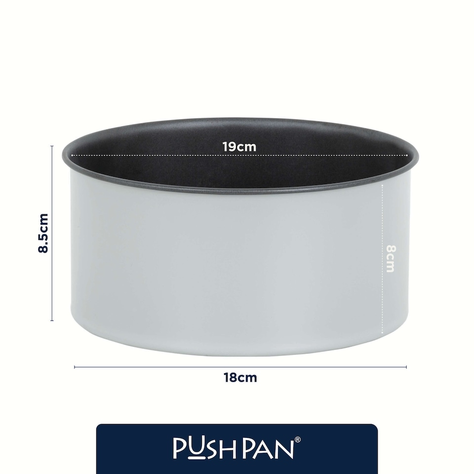 image 1 of PushPan 7 Inch Deep Cake Tin Grey/Pewter