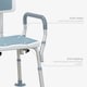 image 3 of HOMCOM EVA Padded Shower Stool with Arms and Back, 4 Suction Foot Pads Blue