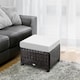 image 2 of Outsunny Rattan Footstool Wicker Ottoman w/ Padded Seat for Backyard Garden