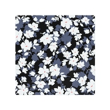 White Black & Purple Flowers Splash Back | White