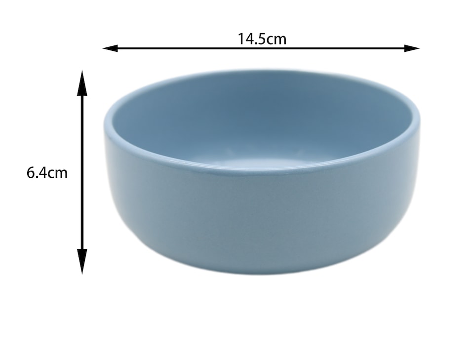 image 1 of 12pc Pastel Blue Lipped Stoneware Dinner Set