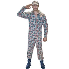 Adults Camouflage Army Costume - Size M