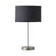 image 8 of ValueLights Charlie Chrome Table Lamp Charcoal Chrome Inner Shade | Grey