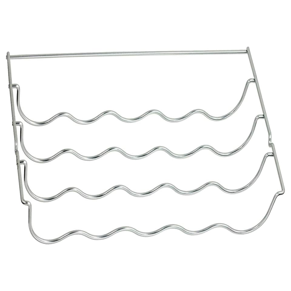 image 1 of SPARES2GO Wine Bottle Rack Shelf Insert compatible with Hoover Fridge (457 x 290 x 70mm) Silver