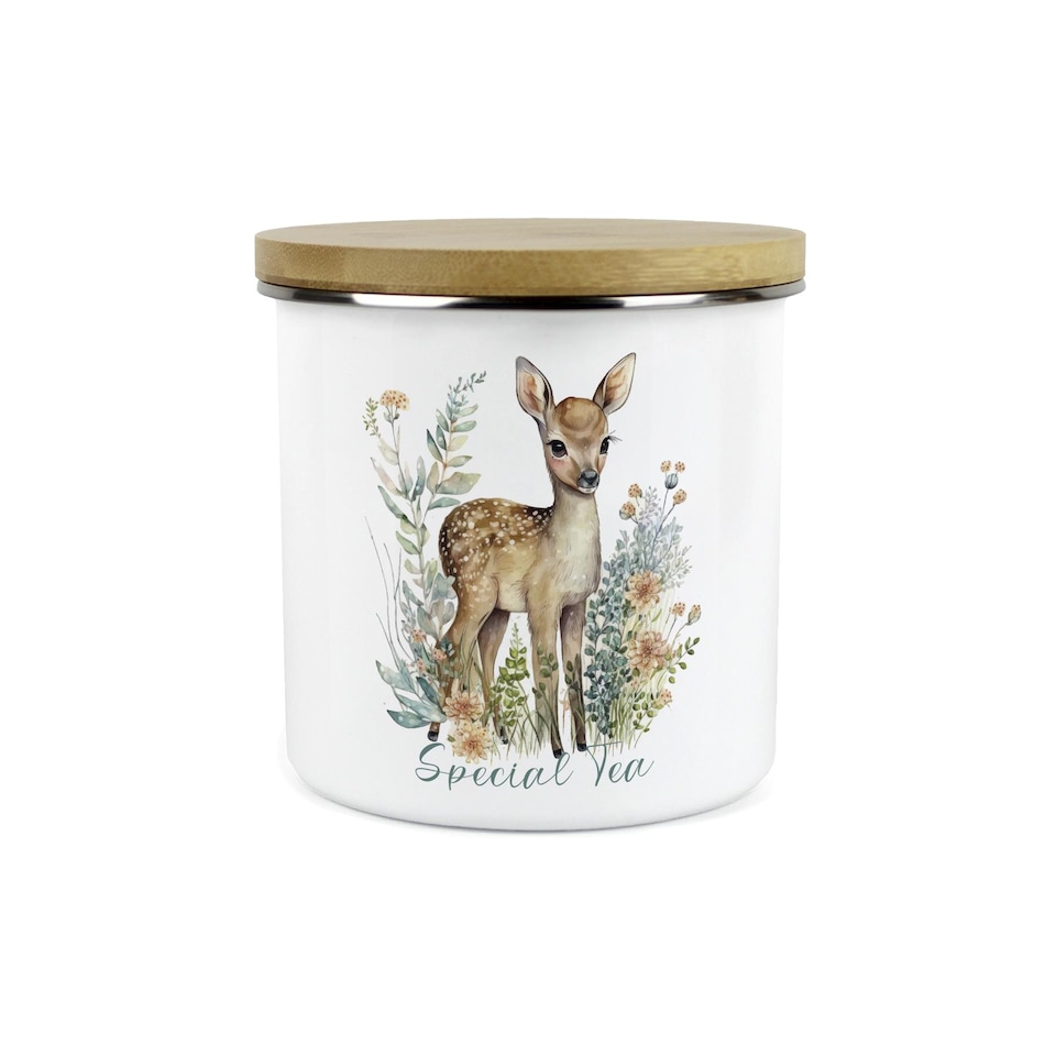 image 1 of Baby Deer Large Special Tea Canister