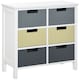image 1 of HOMCOM Simple Chest of 6 Drawers Storage Cabinet for Dining