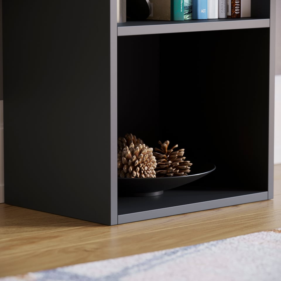 image 1 of Vida Designs Oxford 4 Tier Cube Bookcase Display Storage, Black