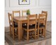 image 4 of Dakota 127 x 82cm Oak Small Dining Table and 6 Lincoln Chairs | Brown | Brown