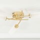 image 4 of ValueLights Maya Brushed Gold 3 Way Curved Cross Over Ceiling Light | Gold