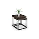 image 1 of Dark Classic Oak Nesting Lamp Tables | Brown | Brown