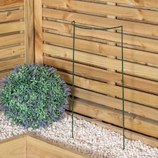 Tom Chambers Urban Metal Green Herbaceous Garden Plant Support Arc 20cm x 60cm - Small