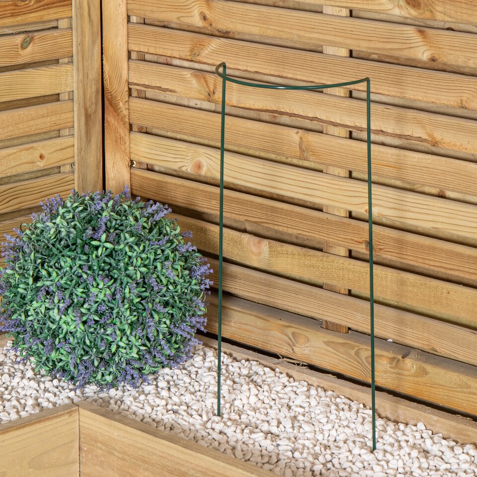 image 1 of Tom Chambers Urban Metal Green Herbaceous Garden Plant Support Arc 20cm x 60cm - Small