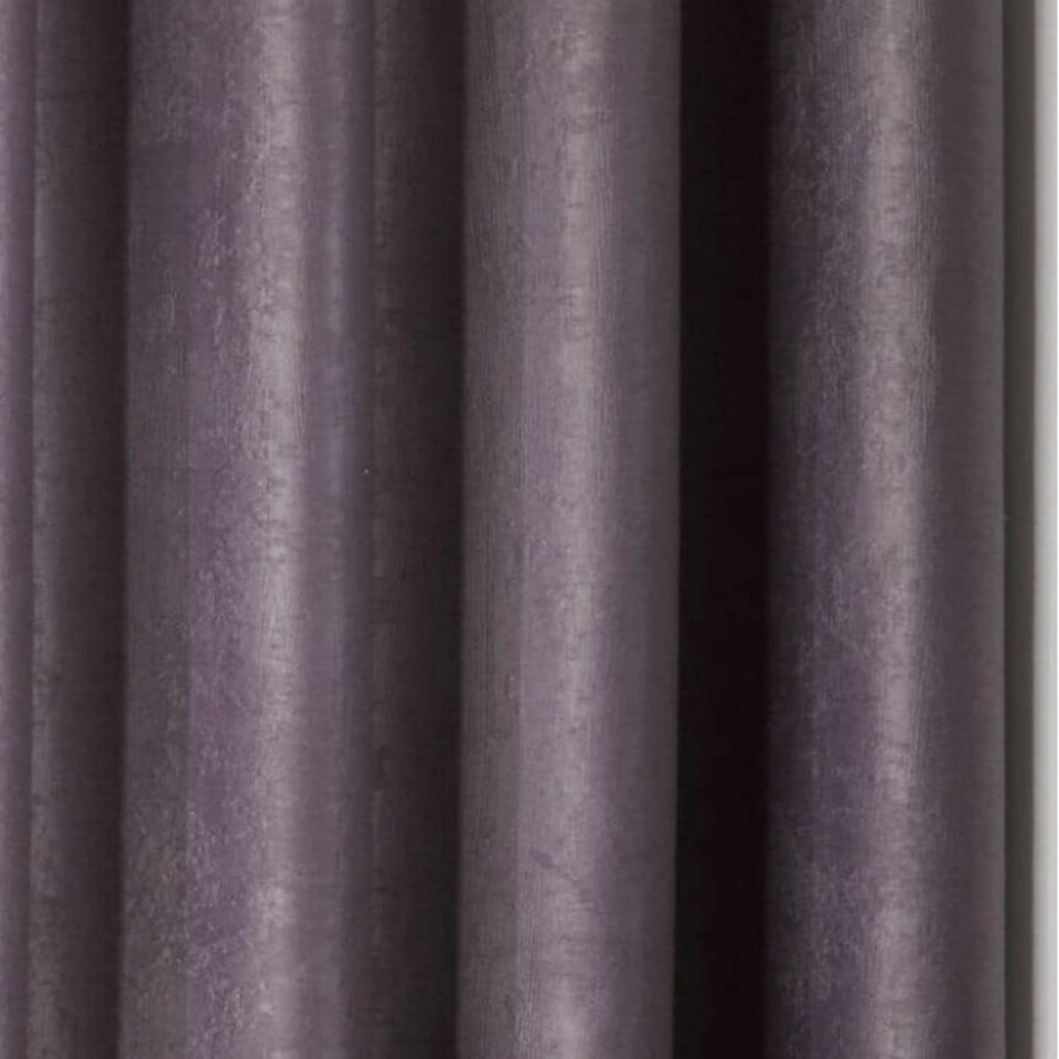 image 1 of Luxe Textured Woven Blackout Eyelet Curtains 228cm x 228cm Aubergine Purple | Purple