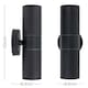 image 6 of ValueLights Black Outdoor Wall Up-Down Light and Warm White Bulbs