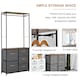 image 5 of HOMCOM Storage Coat Rack Hallway Bedroom Organiser Shelves w/ Hanger, 5 Drawer