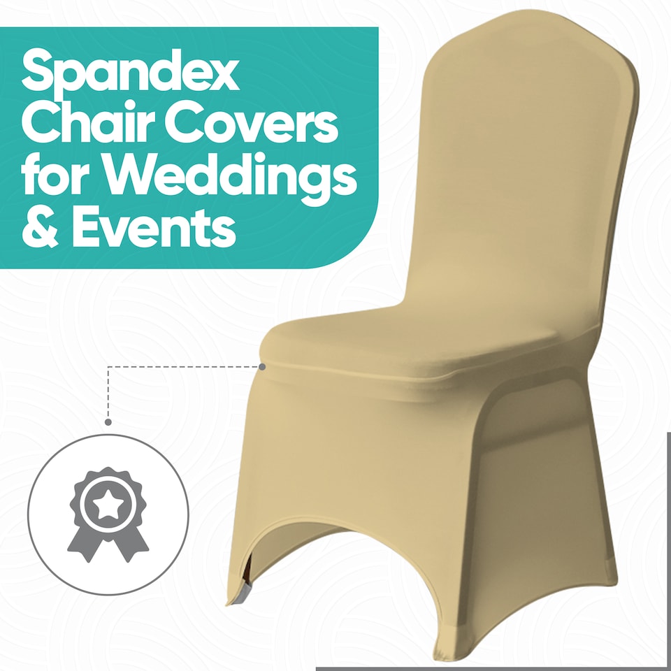 image 1 of Chair Cover Spandex Polyester Stretch Fabric Dining Slipcovers - 10pcs