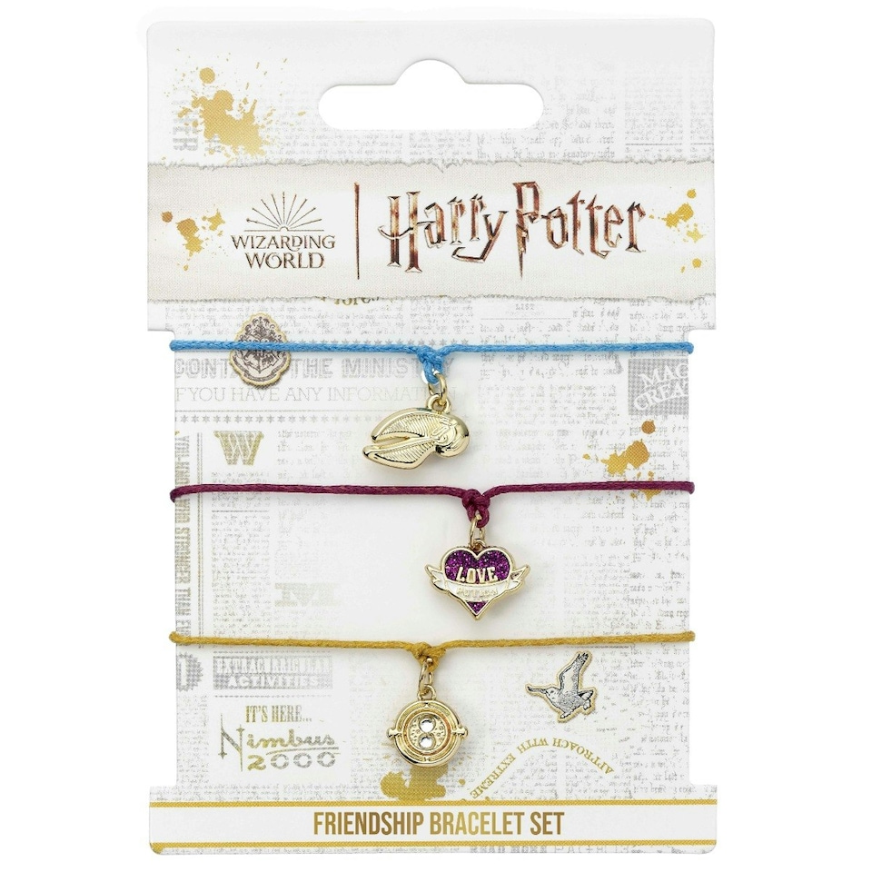 image 1 of Harry Potter Golden Snitch,Love Potion & Time Turner Friendship Bracelet set HPFB0449
