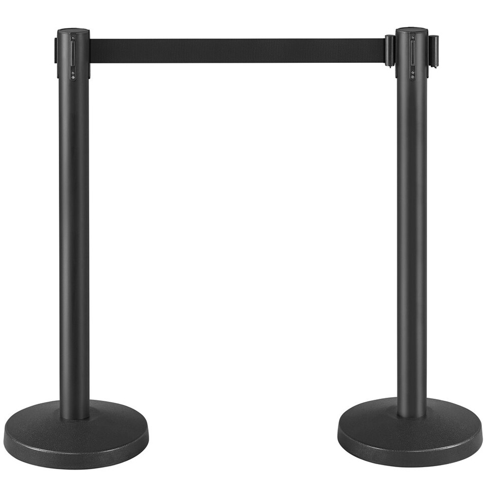 image 1 of Yaheetech Retractable Belt Stanchion Set