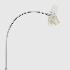 ValueLights Modern Designer Style Polished Chrome Curved Stem Floor Lamp Base