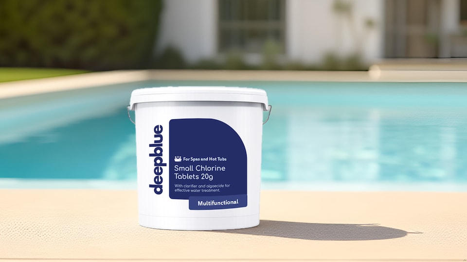 image 1 of Deep Blue Pro - Multifunctional Mini 20g hot tub Chlorine Tablets 5kg spa hottub Long lasting stabilised clarifier algae inhibitor