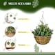 image 4 of Outsunny 2 PCs Artificial Lisianthus Flower Hanging Planter Basket Home
