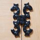 image 5 of Hammer & Tongs Ornate Cabinet Hinge - H95mm - Black | Black | Black