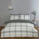 image 2 of Harris Check Polyester Duvet Cover Set with Pillowcase | Grey | Single | 1