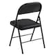 image 4 of Set of 4 Folding Dining Chairs Metal Frame Padded Seats