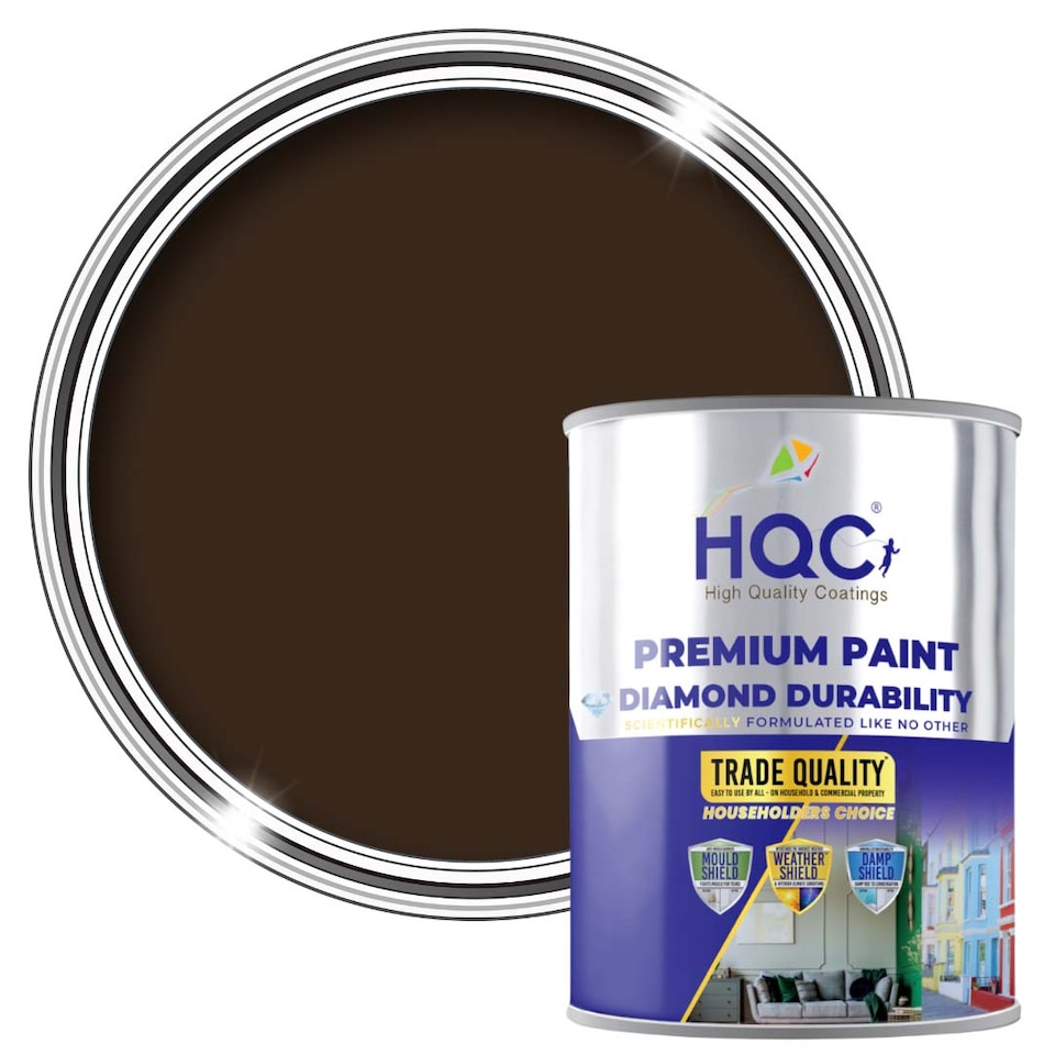 image 1 of HQC Blackboard & Chalkboard Paint - Easy Clean, Writable & Erasable Surface - Brown - 2.5L