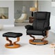 image 2 of Calhoun Swivel Recliner with Massage and Heat Black