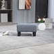 image 8 of HOMCOM Microfiber Cloth Footstool, Small Foot Rest, Rectangle Sofa Stool for Bedroom Living Room, Grey