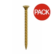 Securfix Countersunk Screws (Pack of 100) - Yellow - 120mm x 6mm
