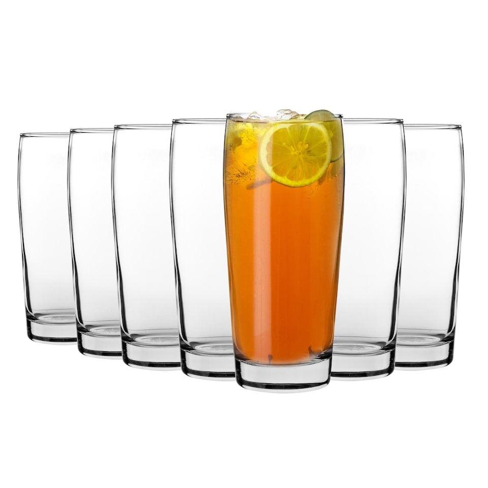image 1 of LAV Bardi Willi Becher Beer Glasses - 370ml - Clear - Pack of 6 | Clear | Clear