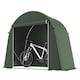 image 2 of Outsunny 8 x 4 ft Garden Storage Shed Tent, Waterproof Bike Tent with Roll-up Zipper Door and Galvanised Metal Frame, Outdoor Portable Shed Storage Shelter for Bike, Garden Tools | Green