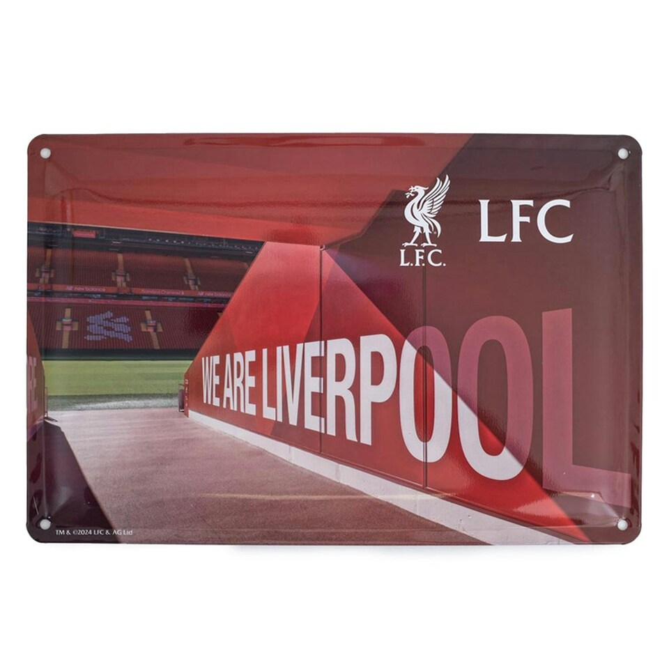 image 1 of Liverpool FC Metal Stadium Sign (Pack of 2) - Red Brown/White - One Size