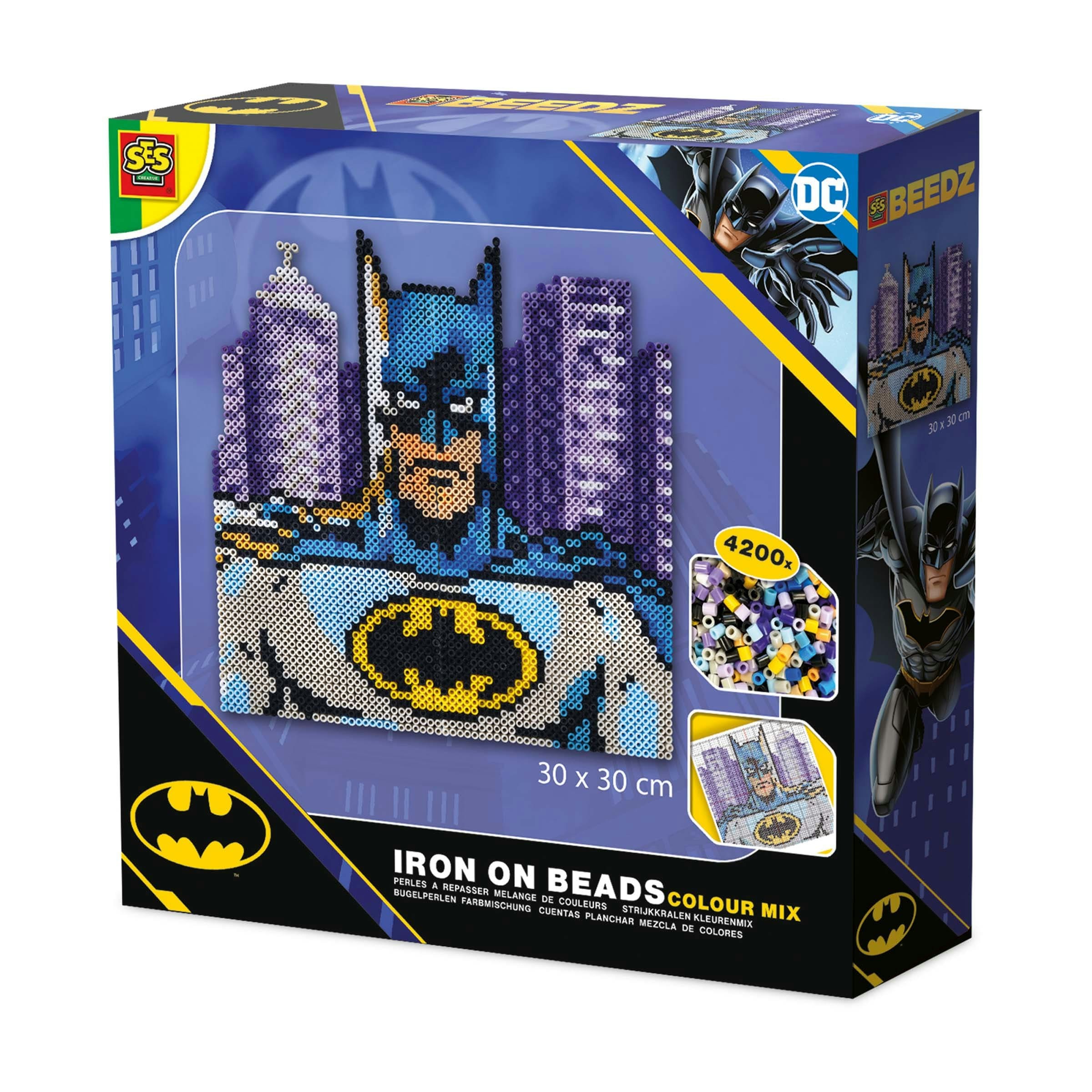 SES Creative DC Batman - Batman Iron On Beads Colour Mix | Size: 1 Pack