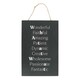 image 1 of Something Different What A Tw*t Hanging Sign - Black/White - One Size