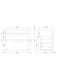 image 8 of Balterley Rio 2 Drawer Wall Hung Vanity Basin Unit - with D-shaped handles (Tap Not Included) | White | Gloss White