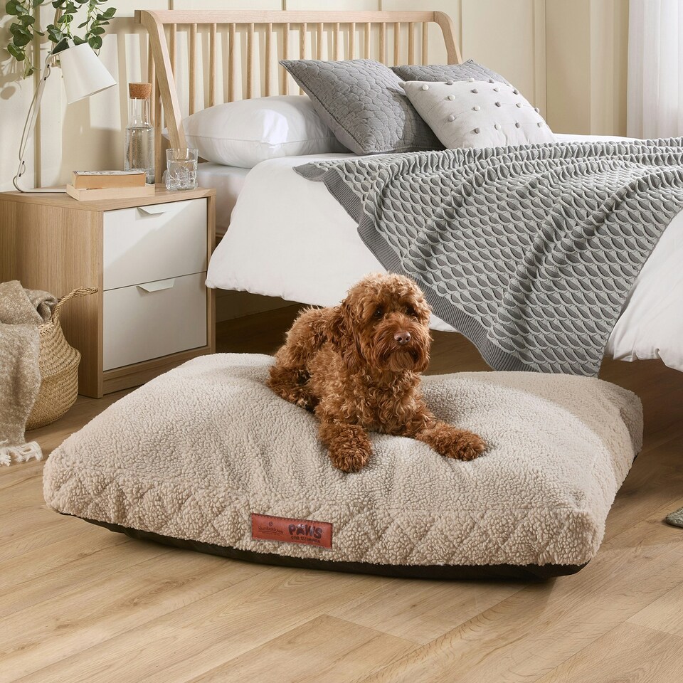 image 1 of Paws for Slumber Sherpa Pet Bed, Large
