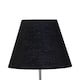 image 2 of Black Cotton 20cm Diameter Tapered Fabric Lamp Shade | Black | Medium | 1