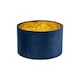 image 1 of ValueLights Reni Small Navy Velvet Gold Inner Lamp Shade & Bulb | Blue