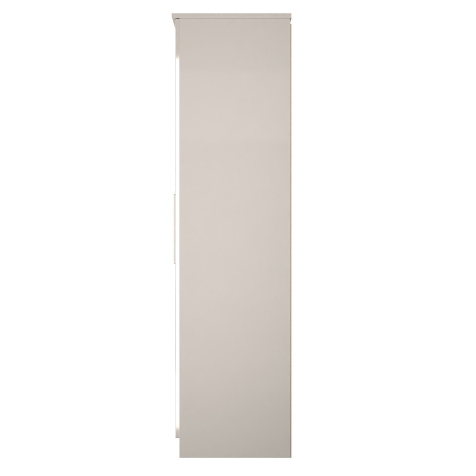 image 1 of Lyon Tall Double Wardrobe in Kashmir Gloss & Kashmir (Ready Assembled) | Cream | Kashmir Gloss & Kashmir
