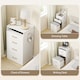 image 3 of HOMCOM Two-Piece Dressing Table Vanity Desk with Mirror and Cushioned Stool | White | White