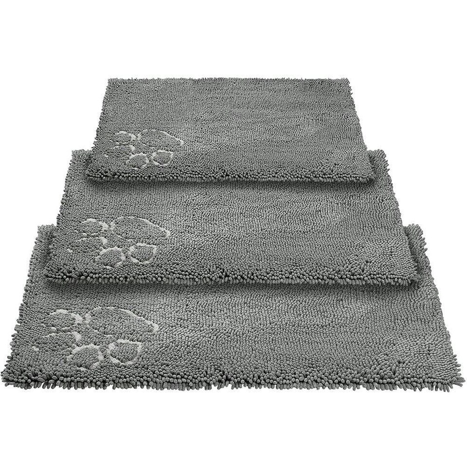image 1 of Bunty Soft Long Pile Microfibre Mat Grey | S