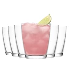 LAV Vega Water Glasses - 340ml - Clear - Pack of 6 | Clear | Clear