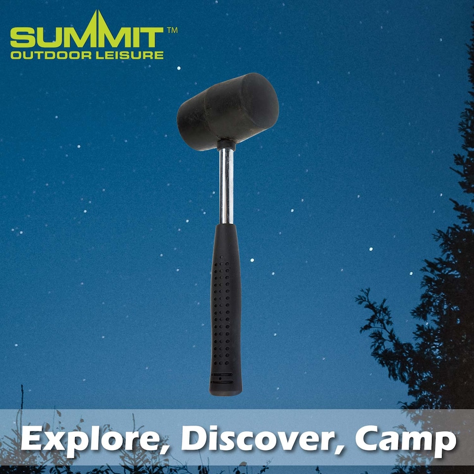 image 1 of PMS 12oz Rubber Mallet with Steel Shaft - Black, 27cm x 8.5cm