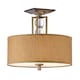 image 1 of Celestial 3 Light Semi Flush Ceiling Light Bronze, Beige, E27