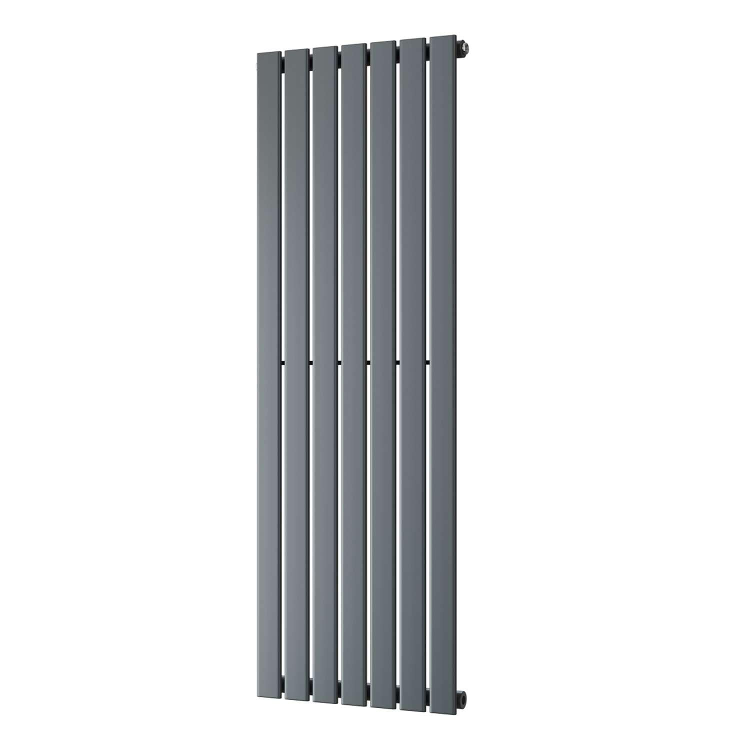 Typhoon Designer Single Panel Bathroom Radiator w/ Feet - Anthracite Grey (H) 1400mm x (W) 476mm
