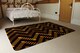 image 3 of Freehand Horizontal Zigzag Chevron Stripes Boho Chic Rug | Multi